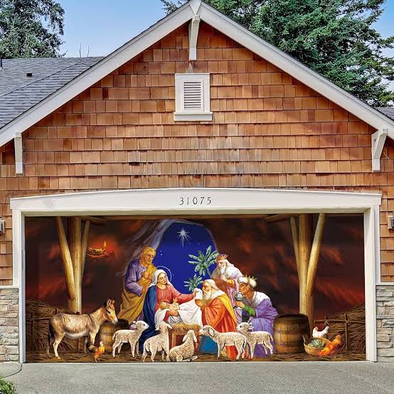 garage door christmas decorations​